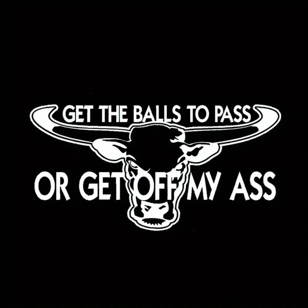 Car decal with Bull Design In white print - Picture 1 of 2